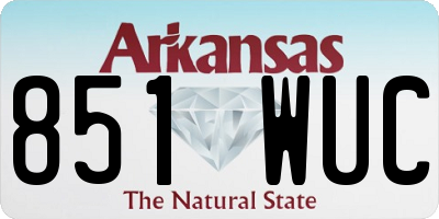AR license plate 851WUC