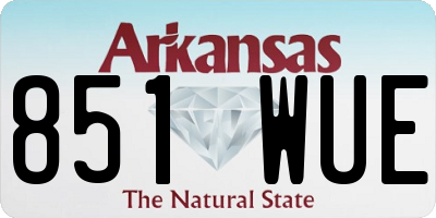 AR license plate 851WUE