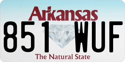 AR license plate 851WUF