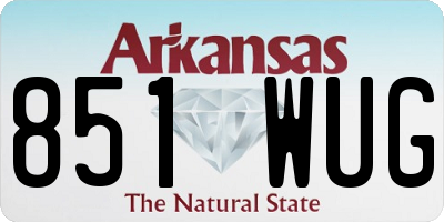 AR license plate 851WUG
