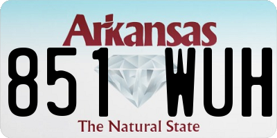 AR license plate 851WUH