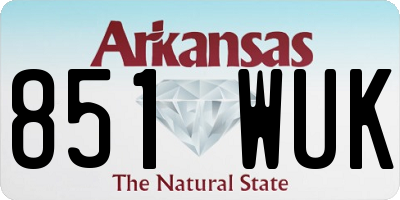 AR license plate 851WUK
