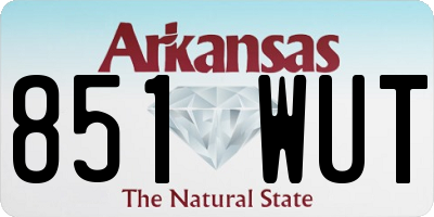 AR license plate 851WUT