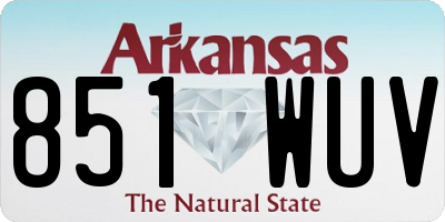AR license plate 851WUV