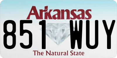 AR license plate 851WUY