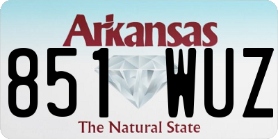AR license plate 851WUZ