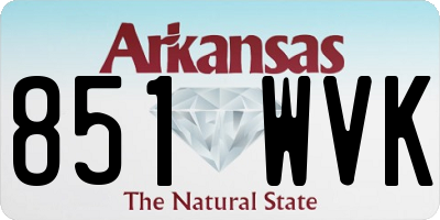 AR license plate 851WVK