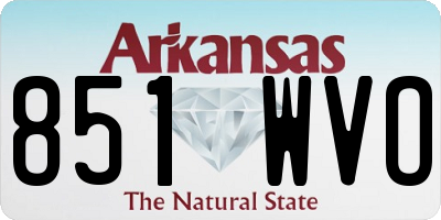 AR license plate 851WVO