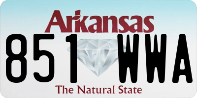 AR license plate 851WWA