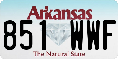 AR license plate 851WWF