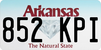 AR license plate 852KPI