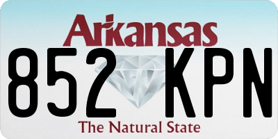 AR license plate 852KPN