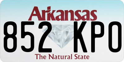 AR license plate 852KPO