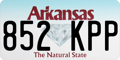 AR license plate 852KPP