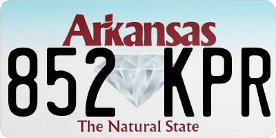 AR license plate 852KPR