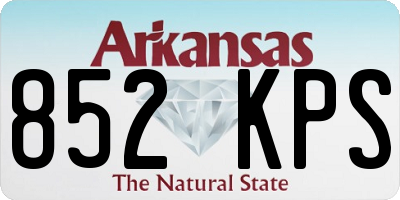 AR license plate 852KPS