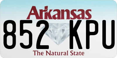 AR license plate 852KPU