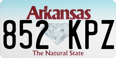AR license plate 852KPZ