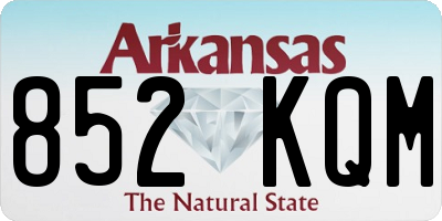 AR license plate 852KQM