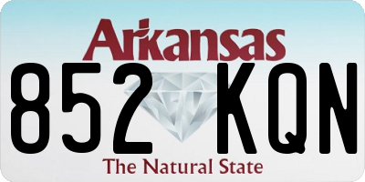 AR license plate 852KQN