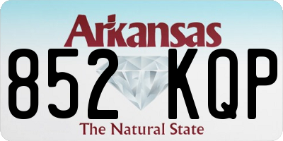 AR license plate 852KQP