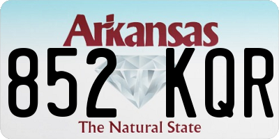 AR license plate 852KQR