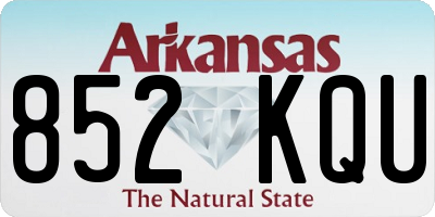 AR license plate 852KQU