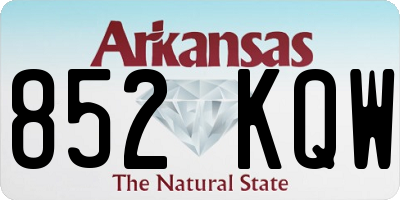AR license plate 852KQW