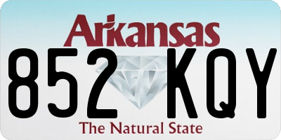 AR license plate 852KQY