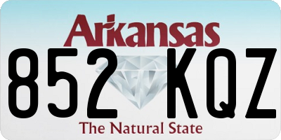 AR license plate 852KQZ