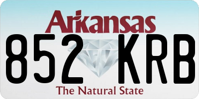 AR license plate 852KRB