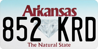 AR license plate 852KRD