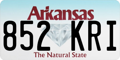 AR license plate 852KRI