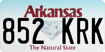 AR license plate 852KRK