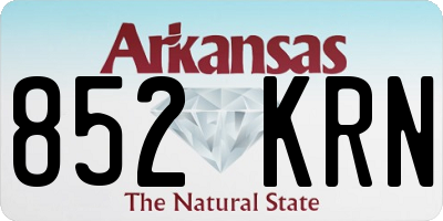 AR license plate 852KRN