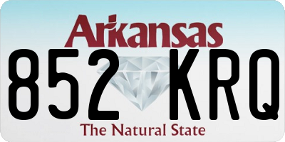 AR license plate 852KRQ