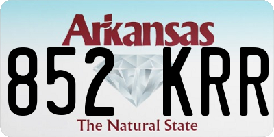 AR license plate 852KRR