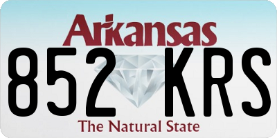 AR license plate 852KRS