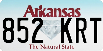AR license plate 852KRT