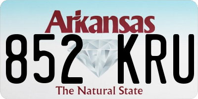 AR license plate 852KRU
