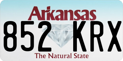 AR license plate 852KRX