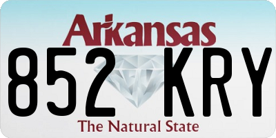 AR license plate 852KRY