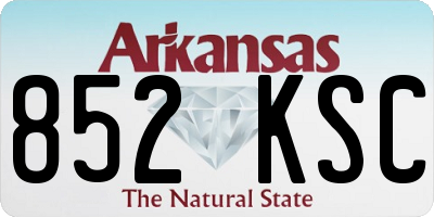 AR license plate 852KSC