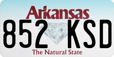AR license plate 852KSD