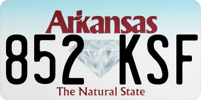 AR license plate 852KSF