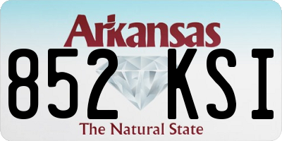 AR license plate 852KSI