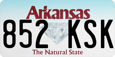 AR license plate 852KSK