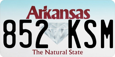 AR license plate 852KSM
