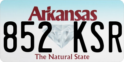 AR license plate 852KSR