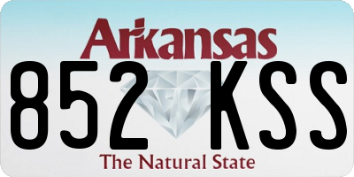 AR license plate 852KSS